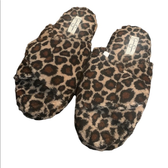 Jessica Simpson Leopard Slippers - Picture 1 of 6
